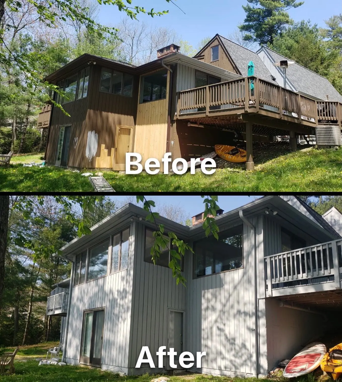 Completed exterior painting project