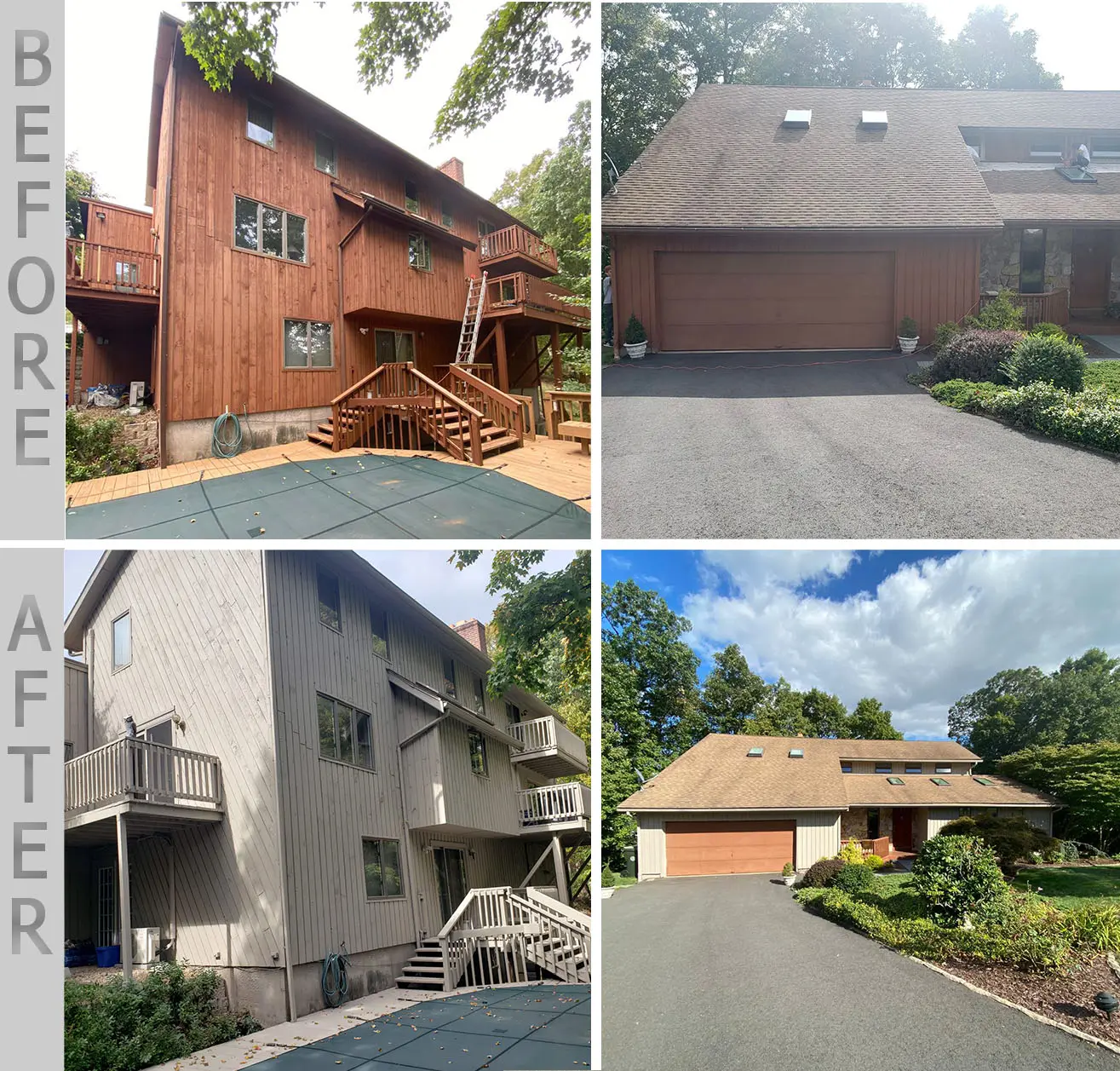 Exterior painting before and after
